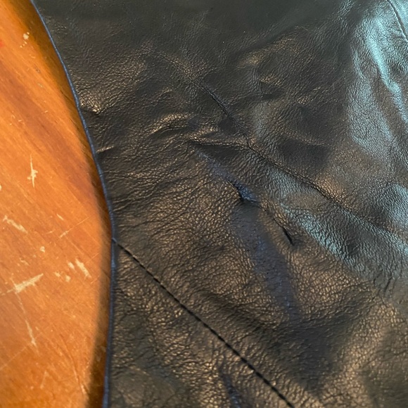 NWT Banana Republic Monogram Leather Peplum Top size 4 - Picture 7 of 11